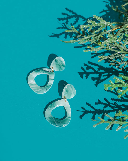 Swirling Jade Earrings