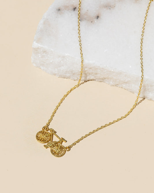 Bicycle Necklace - Gold - Trades of Hope 