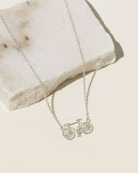 Bicycle Necklace - Silver - Trades of Hope 